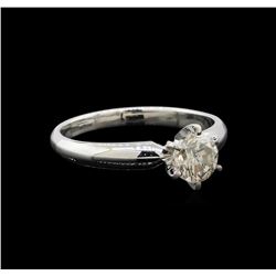 14KT White Gold 0.85 ctw Round Cut Diamond Solitaire Ring