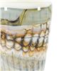 Image 2 : "Large White Opal Traditional Urn" Hand Blown Glass Vase Sculpture, Hand Signed