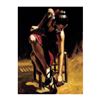 Image 1 : Fabian Perez, "Dancer In Red Skirt" Hand Textured Limited Edition Giclee on Boar