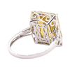 Image 3 : 6.25 ctw Citrine and Diamond Ring - 14KT White Gold