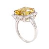 Image 4 : 6.25 ctw Citrine and Diamond Ring - 14KT White Gold