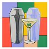 Image 1 : Steve Kaufman (1960-2010), "Martini" Hand Embellished Limited Edition Hand Pulle