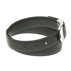 Louis Vuitton Green Taiga Leather Classique Belt 80