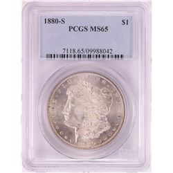 1880-S $1 Morgan Silver Dollar Coin PCGS MS65