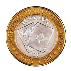 .999 Silver Slots A Fun Casino Las Vegas, NV $10 Limited Edition Casino Gaming Token
