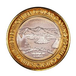 .999 Silver Bill's Casino Lake Tahoe, Nevada $10 Casino Gaming Token Limited Edition