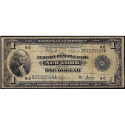 1918 $1 Federal Reserve Bank Note New York