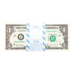 Pack of (100) Consecutive 2017 $1 Federal Reserve STAR Notes Kansas City