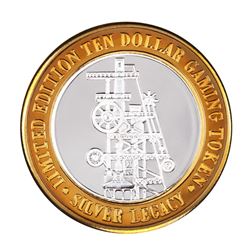 .999 Silver Silver Legacy Reno, Nevada $10 Casino Limited Edition Gaming Token