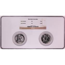 1963/1964 End of an Era Proof Half Dollar Coins NGC PF69