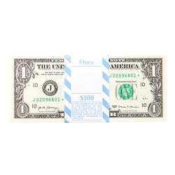 Pack of (100) Consecutive 2017 $1 Federal Reserve STAR Notes Kansas City