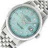 Image 2 : Rolex Men's Stainless Steel Ice Blue Diamond Datejust Wristwatch