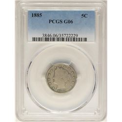 1885 Liberty V Nickel Coin PCGS G06