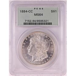 1884-CC $1 Morgan Silver Dollar Coin PCGS MS64 Old Green Holder