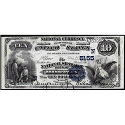 1882DB $10 National Shawmit Bank of Boston, MA CH# 5155 National Currency Note