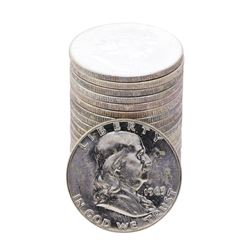 Roll of (20) Brilliant Uncirculated 1963-D Franklin Half Dollar Coins
