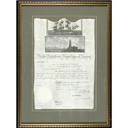 Jefferson, Thomas - Beautiful Ship's Passport