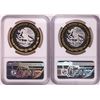 Image 2 : Lot of (2) 2013 Mo Mexico 100 Pesos Bi-Metal Silver Coins NGC PL69