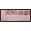 Image 1 : #14 RARE USED STRIP OF 4 ON PAPER