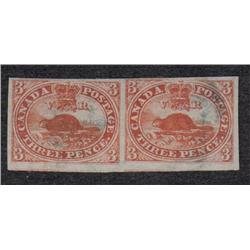 #4d VF USED IMPERF PAIR WITH CERTIFICATION