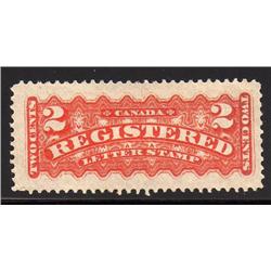 #F1 VF-H  REGISTRATION STAMPS