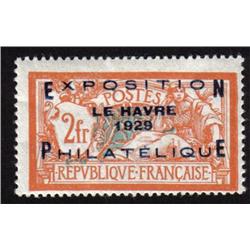 France MINT #246 F-VF LH (Yvert #257A) CAT675€  *OVERPRINTED EXPOSITION LE HAVRE 1929 PHILATELIQUE*