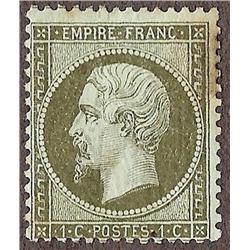 France MINT #22a (Yvert #19a) F-VF LH ---- STAMP HAS MINOR FOLD AND TONED AT UR   CAT185€