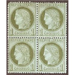 France MINT #50A (Yvert #50A) F-VF LH BLOCK 4  CAT180€