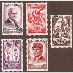 France USED #B153 TO B157 XF SON CDS SELECT SET (Yvert #576 TO 580) CAT92€