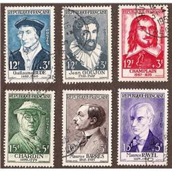 France USED #B303 TO B308 XF SON CDS SELECT SET (Yvert #1066 TO 1071) CAT48€