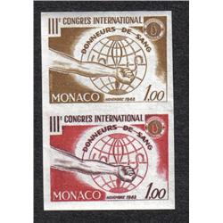 MONACO #510 XF-NH IMPERF PAIR TRIAL COLOR