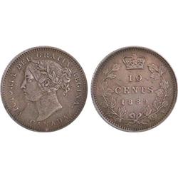 Canada 10¢ 1889 VF/EF