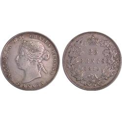 Canada 25¢ 1870 EF45