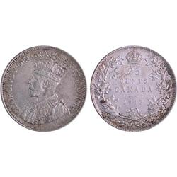 Canada 25¢ 1917 AU50