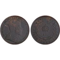 Nfld. 1¢ 1904 AU50