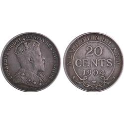 Nfld. 20¢ 1904 EF40