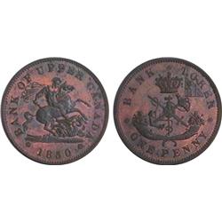Bank of Upper Canada 1 Penny 1850 MS63