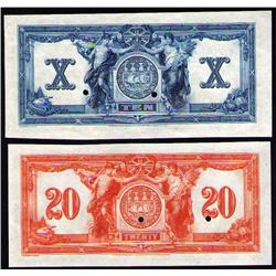 $10 + $20 SPECIMEN 1917 - THE CANADIAN BANK OF COMMERCE