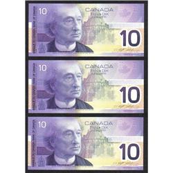 10$ BC63aA UNC (3 CONSECUTIVES REPLACEMENTS)