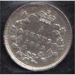 5¢ Canada 1893 AU-50 CCCS CERT