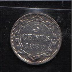 5¢ Canada 1880 VF-20 CCCS CERT
