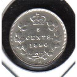 5¢ Canada 1890 EF+