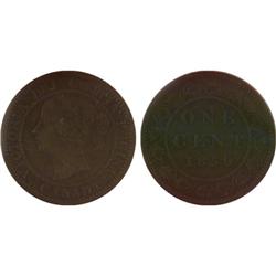 1¢ Canada 1859 VF20 ICCS