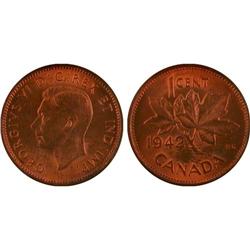 1¢ Canada 1942 MS64 ICCS