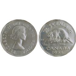 5¢ Canada 1954 MS64 ICCS