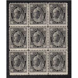 #66 F-VF-6NH 3H BLOCK OF 9 *MAPLE LEAF ISSUE* C$180,00