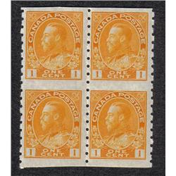 #126a VF-NH IMPERF BLOCK OF 4 C$138,00