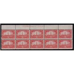 #143 MINT NH UPPER PLATE No2 BLOCK OF 10 C$260,00