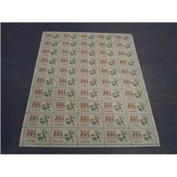#418i NH FULL SHEET 50 *FLUORESCENT PAPER VARIETY*