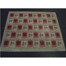 #568-69 & 568-69i XF-NH INDIANS FULL SHEET OF 50 + TRANSPARENT VARIETY